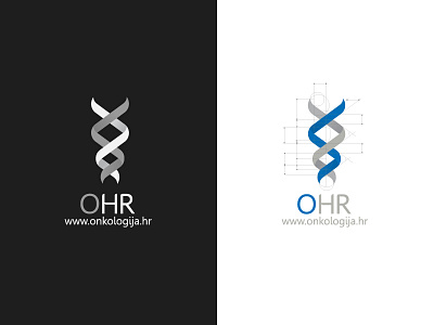 Oncology Logotype blue cancer dna grey health logo logotype oncology symbol