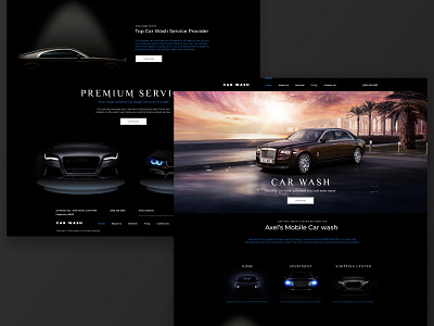 Car Wash Landing Page design landingpage minimal premium typography ui ux