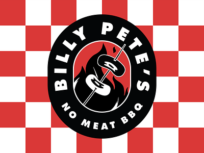 Billy Pete's No Meat BBQ bbq branding illustration logo