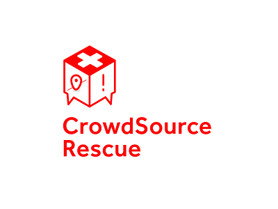 CrowdSource Rescue branding design illustration logo vector