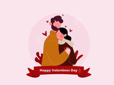Valentine’s Day 14february charecter design couple cute echo echodesign graphic design heart hug illustration illustrator love valentine valentinesday
