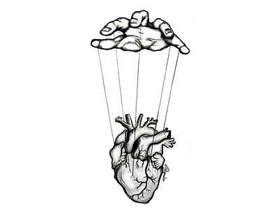 Heart- Digital art black and white digital art digital illustration doodle heart illustration illustrations