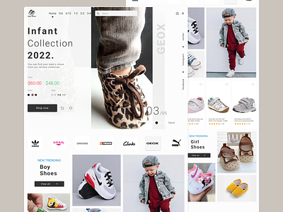 Baby Shoes Shop baby shoes shop ui ux