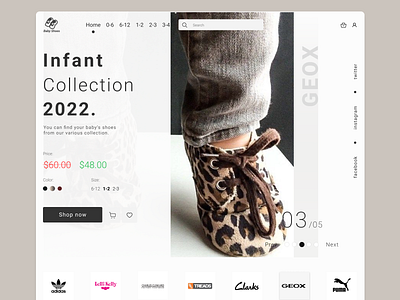 Baby shoes shop2 child infant shoes site ui ux