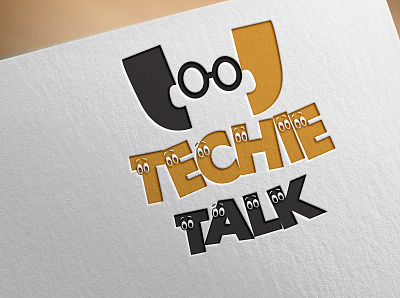 techie talk branding design flat graphic design illustrator logo minimal typography vector