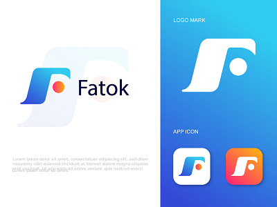 Fatok modern F logo design, simple logo abstract logo brand identity branding branding design creative logo f logo f mark illustration letter f logo letter logo logo logo mark logodesign logos logotype modern logo modern logos popular logo proffesional logo typography