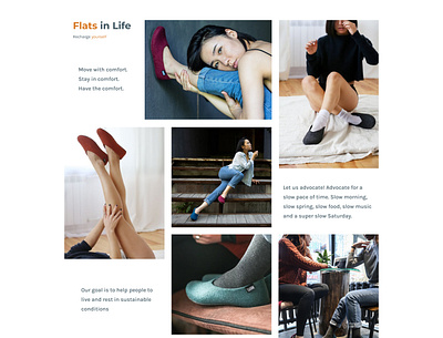 Gallery of Flats felt shoes gallery ui ux webdesign website