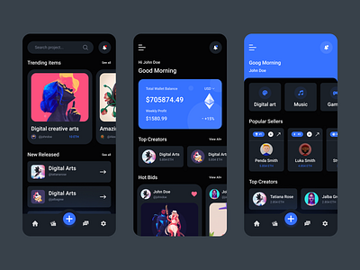 NFT Mobile App UI