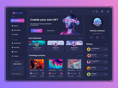 NFT Marketplace Dashboard