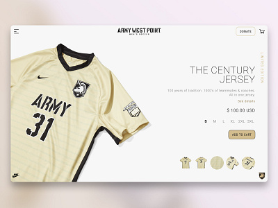 Web design & Webflow e-commerce development army design e commerce figma jersey soccer ui us army ux design webflow