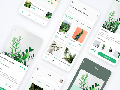 Plant Scaner And Shopping androiddesign appdesign illustration mobileapp ui ux