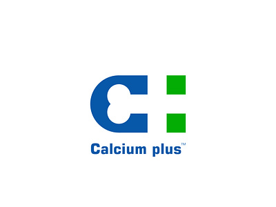 Calcium Plus blue brand branding design graphic design green illustration lettermark logo logo design logotype minimal لوگو