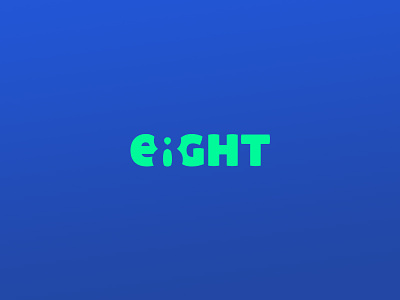 Eight 8 eight inverted negative space number typography