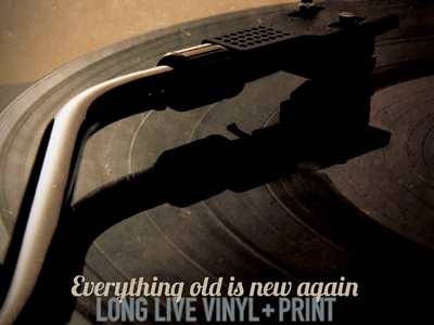 Everything old is new again ad print record record player vintage vinyl