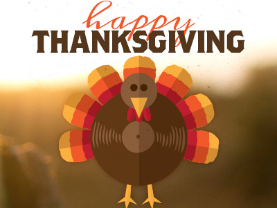 Vinyl Turkey! design flat graphic happy thanksgiving thanksgiving turkey vector vinyl