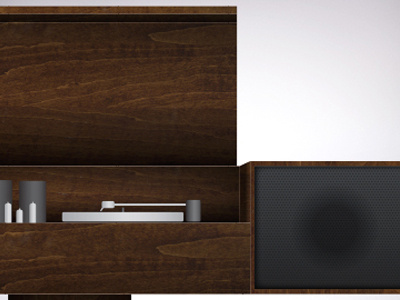 Unused Concept concept mock mock up mock up rendering stereo vinyl wood