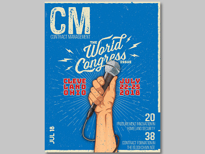 CM Magazine Cover for July 2018 Issue cleveland concert poster editorial design magazine magazine cover magazine design magazine illustration ohio rock and roll