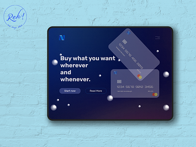 NEAH Debit Card Website Design app debit card debit card design glassmorphism ui web design webdesign website