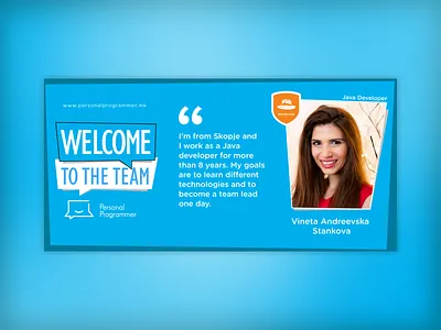 Welcome new employee web banner banner banner ad design greeting card social media vector visual communication web web design