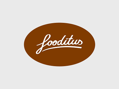 Fooditus Logo Design brand concept design drawn hand letter logo typography
