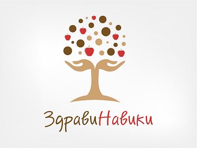 Logo Zdravi Naviki concept design graphic health live logo tree
