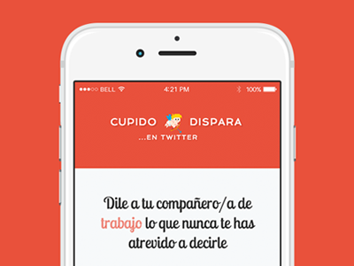 Cupido Dispara app cupid logo love mobile red responsive twitter valentine day web webapp