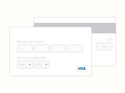 Minimalist credit card form