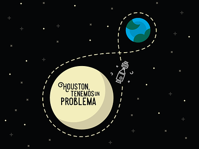 Houston tenemos un problema apollo 13 earth houston illustration moon nasa science space
