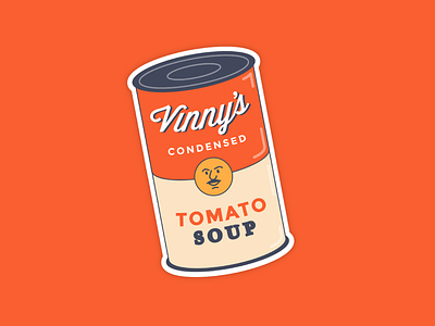Vinny's Tomato Soup illustration soup tomato warhol