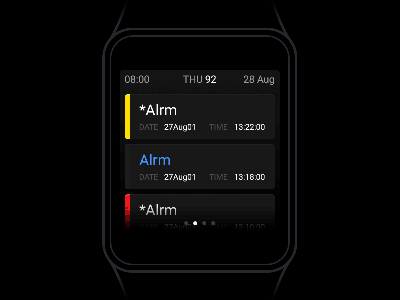 Alert Animation alert animation interaction design nasa not apple watch notification simple smartwatch transition ui ux watch