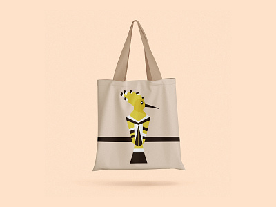 hoopoe bag bird design illustration vector