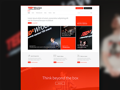 TEDxWroclaw flat interface ui ux web website