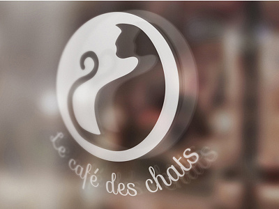 Le Café des Chats branding cafe cat graphic design kraft logo natural