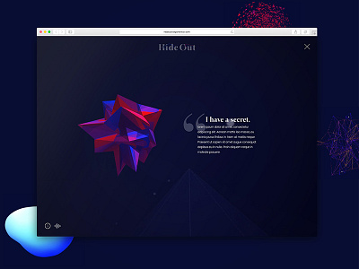 Hide Out, WebGL experiment