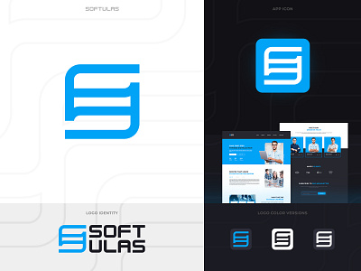 Softulas - Logo & Branding brand identity branding corporate identity design graphic design illustrator logo logo design minimal minimalist minimalist logo modern software software company tech company technology typography ui vector visual identity