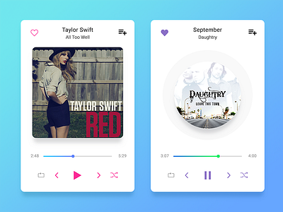 Daily UI 5/7 - Music Player