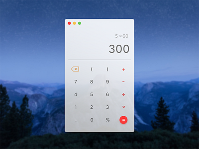 Daily UI 6/7 - Calculator for Mac calculator daily ui mac mac app mac design minimal transparent ui design