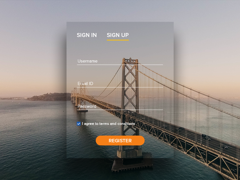 Sign in sign up freebie