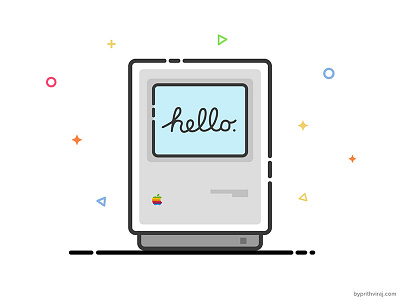 Mac Icon apple icon illustration mac mac icon macintosh macintosh icon outline icon stroke icon
