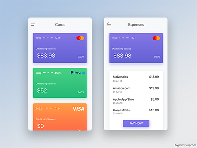 Credit Card App app app ui concept concept app credit credit card ios app sketchapp