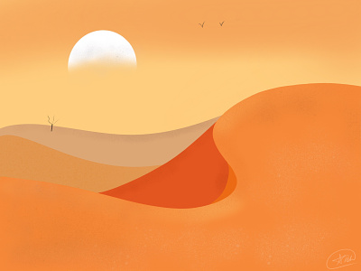 Desert desert digital drawing drawing illustration procreate proecreateapp