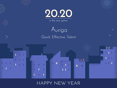 Happy New Year 2020 2020 design fireworks happy new year illustration material design new year new year celebration new year illustration night scene