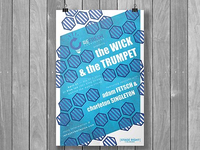 Refresh Charleston - "The Wick & The Trumpet" promotional poster poster poster design promotional refresh charleston