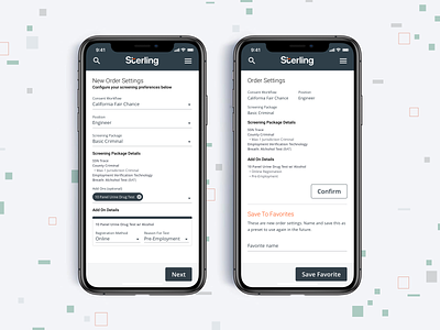 Sterling Mobile Order app app design candidate design favorite flat mobile mobile app mobile app design mobile design mobile ui multiselect mvp ordering react select summary ui ux ux design