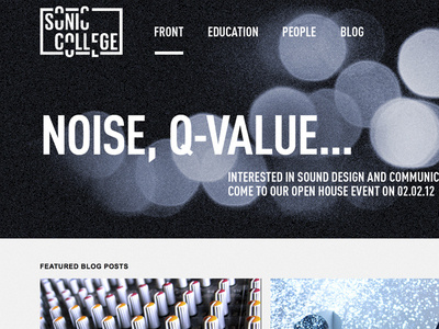 Sonic College Website branding denmark education haderslev identity scandinavian sonic college sound design stationary web