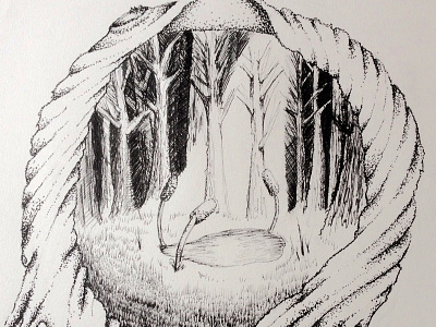 Portal illustration ink inktober micron