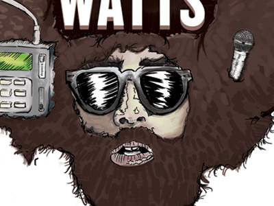 Reggie Watts Show Poster digital illustration illustration reggie wacom intuos 5 watts