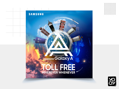 Samsung Galaxy Toll Free branding design