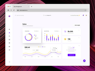 Sales Dashboard UI Design - Light Mode