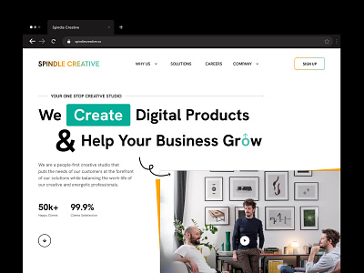 Creative Studio Landing Page branding landing page product design ui ui design ux web app web design